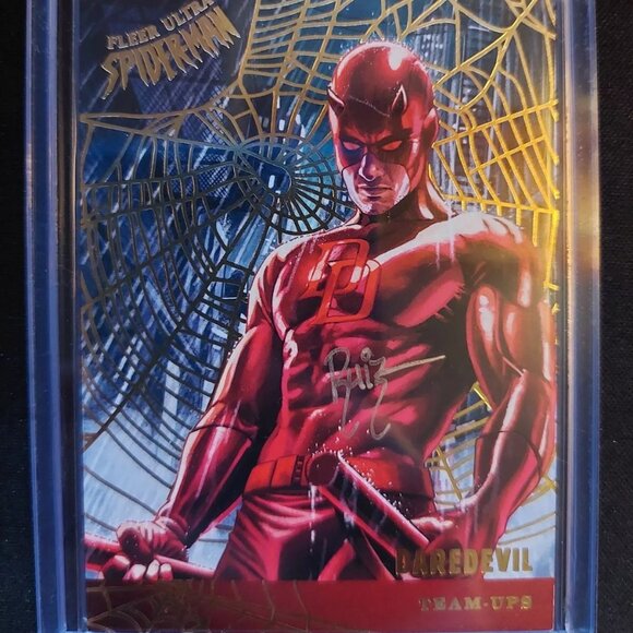 2017 Fleer Ultra Spider-Man Daredevil GOLD FOIL Ruiz Burgos Autograph 03/49 - Picture 1 of 2